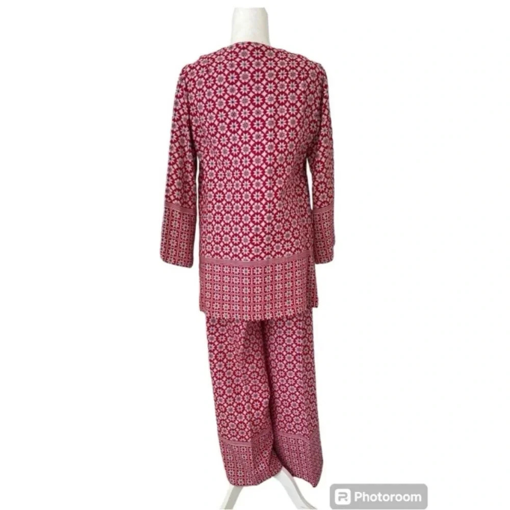 Ramona Vintage Womens Red Leisure Pant Suit Size Medium - Picture 3 of 11